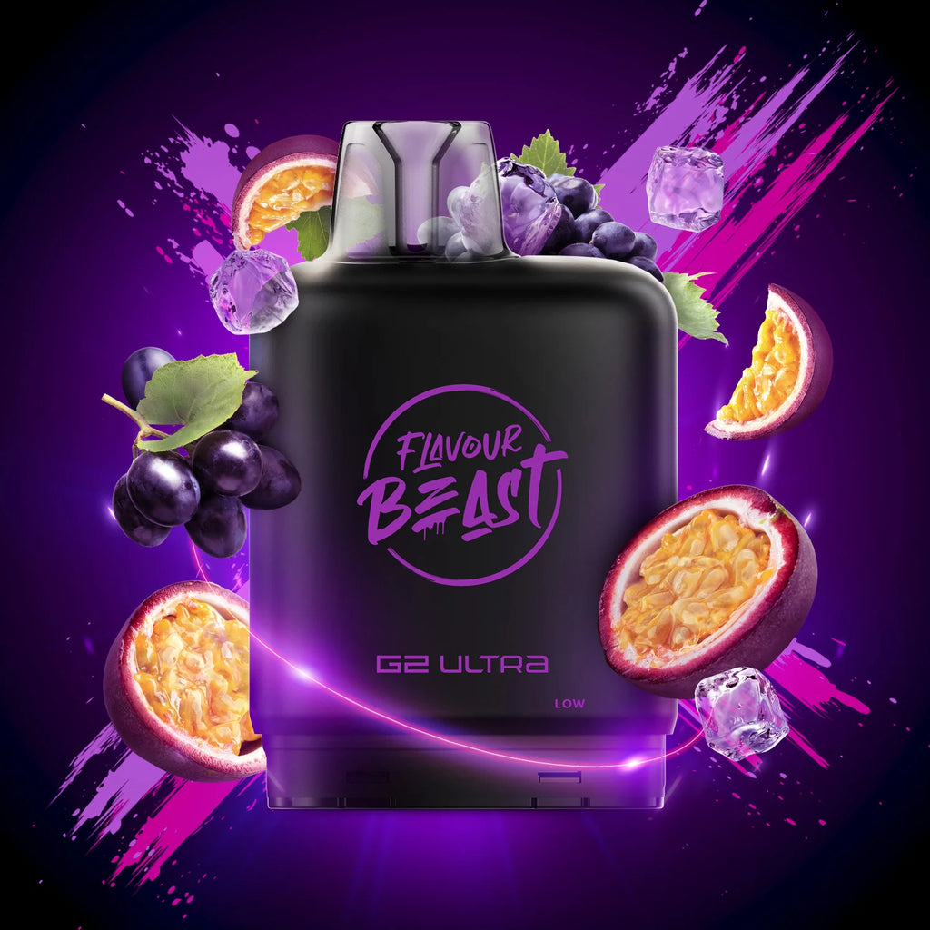 Buy Flavour Beast Level X 50K Pods – Groovy Grape Passionfruit 20 mg Canada