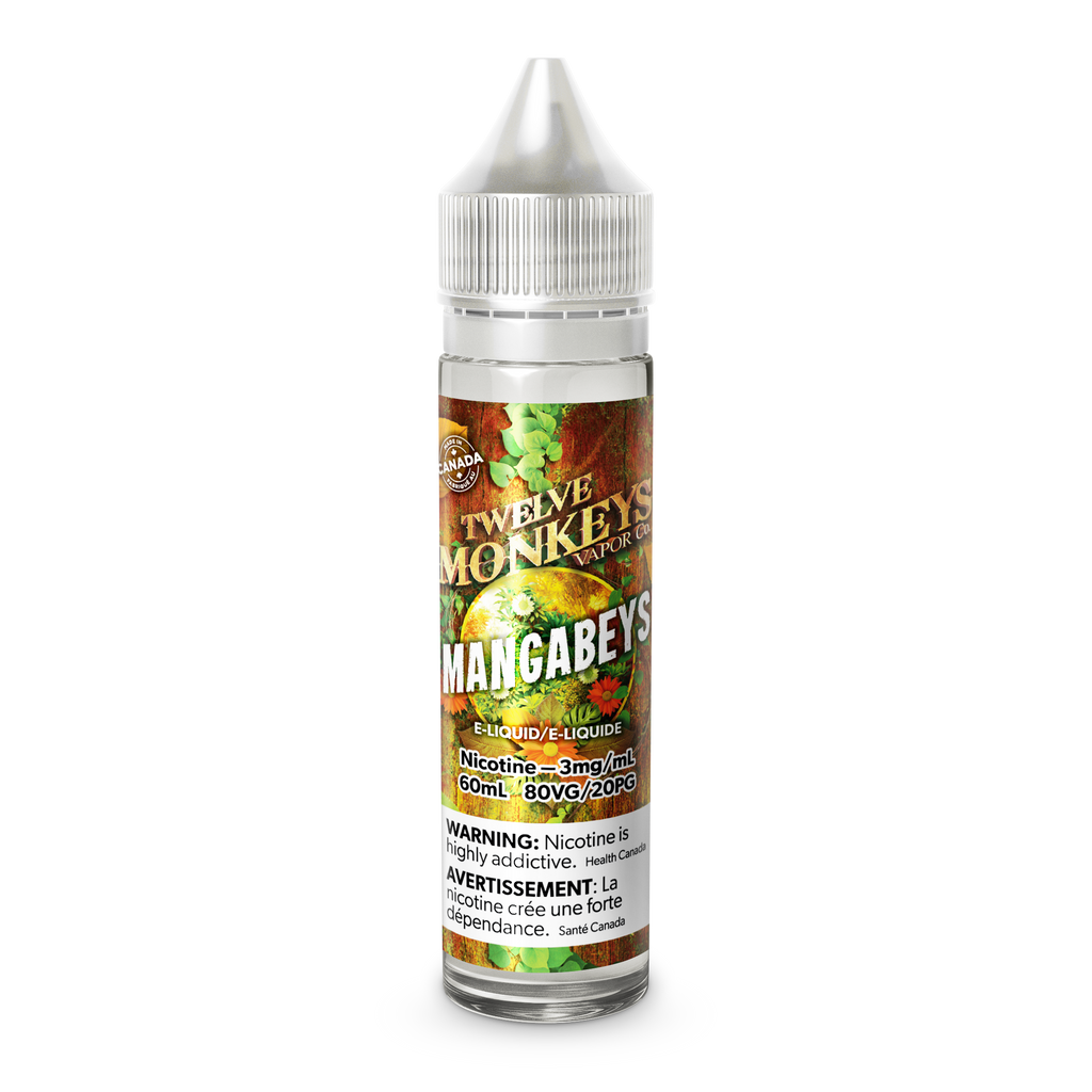 Mangabeys - 12 Monkeys Oasis Collection Freebase E-Liquid - Exotic and Refreshing Fruits Vape Juice - 60ml - Vape Cave