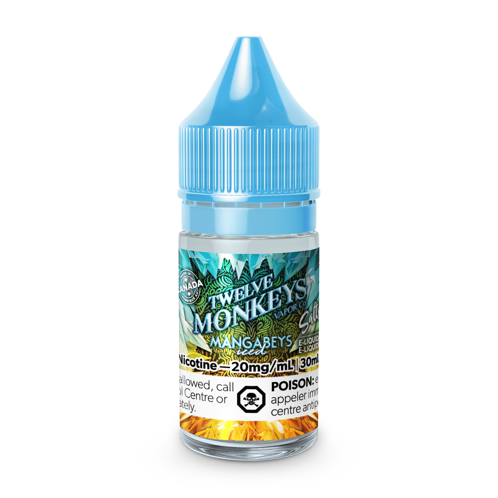Mangabeys - Twelve Monkeys Ice Age Salts - Refreshing Exotic Fruit Flavors with Cool Sensation - 30mL E-Liquid - Vape Cave