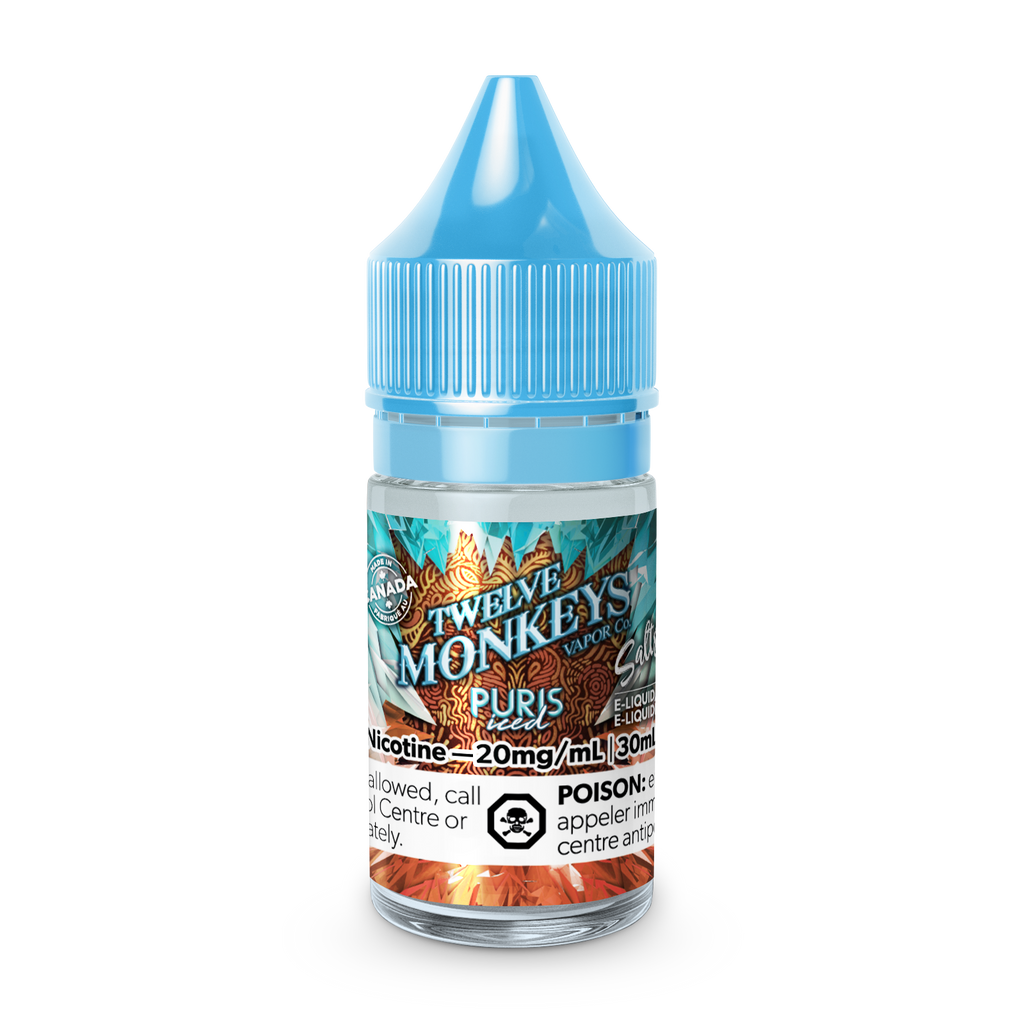 Puris - Twelve Monkeys Ice Age Salts - Refreshing Exotic Fruit Flavors with Cool Sensation - 30mL E-Liquid - Vape Cave